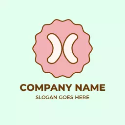 Charming Pink Badge Design Featuring X Letter Logo Template