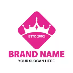 Charming Pink Crown Design for Princess-Themed Events Logo Template