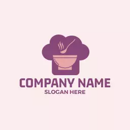 Charming Pink Culinary Design Showcasing Cooking Logo Template