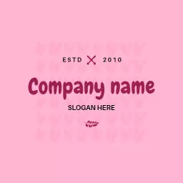 Charming Pink Design for Your Unique Company Logo Template