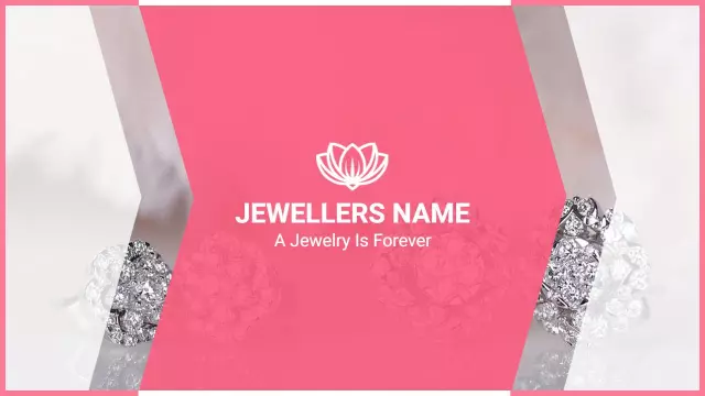 Charming Pink Jewelry Collection Elegant Business Presentation Template