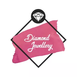 Charming Pink Watercolor Design Showcasing Diamond Jewellery Logo Template