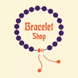 Charming Purple and Orange Beaded Bracelet Shop Logo Template