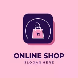 Charming Purple and Pink Design for Your Online Shop Logo Template