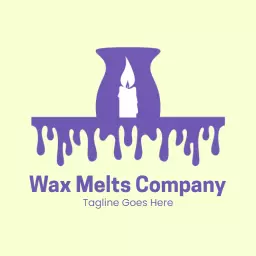 Charming Purple Wax Melt Design for Aromatic Home Fragrance Logo Template