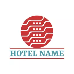 Charming Red and White Design Highlighting Hotel Experience Logo Template