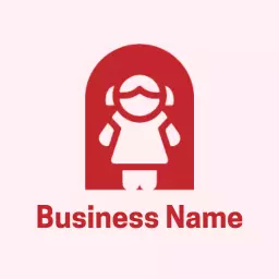 Charming Red Doll Design Perfect for Playing and Collecting Logo Template
