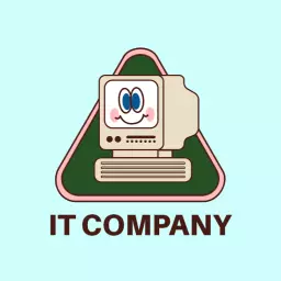 Charming Retro Computer Design for Modern IT Company Logo Template