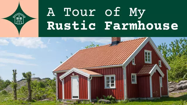 Charming Rustic Farmhouse Tour VLog YouTube Thumbnail Template