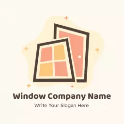 Charming Soft Color Palette Showcasing Window Designs Logo Template