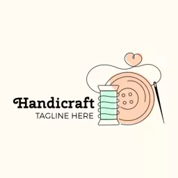 Charming Soft Pastel Design for Creative Handicraft Logo Template