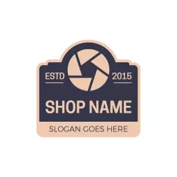 Charming Vintage Design Featuring Retro Photography Elements Logo Template