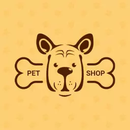 Charming Vintage Dog Face Design for a Pet Shop Logo Template