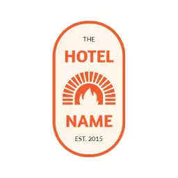 Charming Vintage Hotel Design Featuring Elegant Arch Logo Template