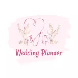 Charming Watercolor Doves Representing Wedding Planner Logo Template