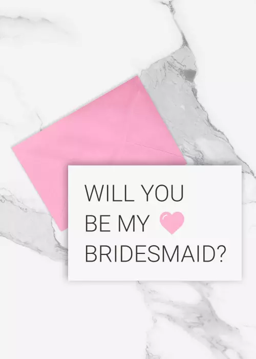 Charming Will You Be My Bridesmaid Invitation Template