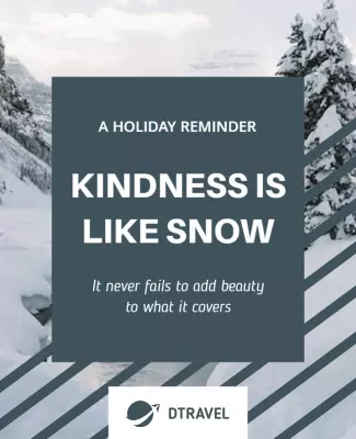 Charming Winter Landscape Holiday Reminder Poster Template