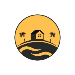 Charming Yellow Beachside Retreat with Cozy Hotel Logo Template