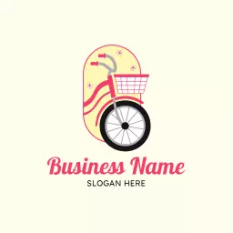 Charming Yellow Bicycle Design with Classic Features Logo Template
