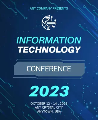 Chathams Blue Information Technology Flyer Template