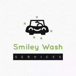 Cheerful Black Car Design Highlighting Car Wash Services Logo Template