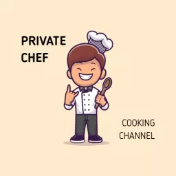 Cheerful Cartoon Chef Representing Private Cooking Channel Logo Template