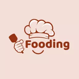 Cheerful Chef Representing Delicious Fooding Logo Template