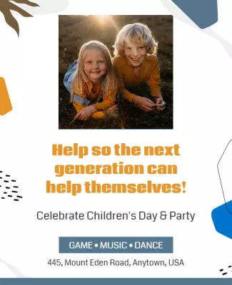 Cheerful Children's Day Celebration with Fun Activities Poster Template