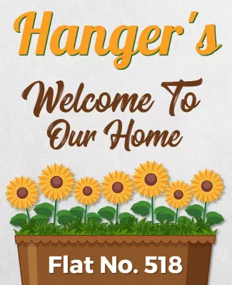 Cheerful Floral Welcome Home Decoration Poster Template