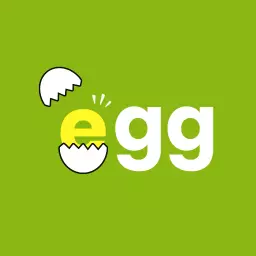 Cheerful Green Background Featuring Playful Egg Design Logo Template
