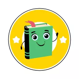 Cheerful Green Book Mascot Representing Reading Education Logo Template