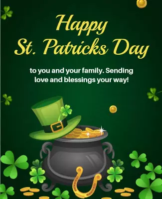 Cheerful Green Leprechaun Themed St. Patrick's Day Poster Template