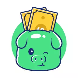 Cheerful Green Piggy Bank Mascot Representing Savings Logo Template