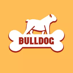 Cheerful Orange Bulldog Design Showcasing Loyalty and Strength Logo Template