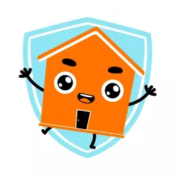 Cheerful Orange House Character Symbolizing Home Mascot Logo Template