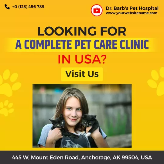 Cheerful Pet Care Clinic with Professional Services Promotion Ad Template