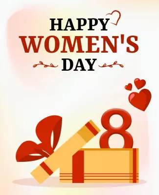 Cheerful Red and Yellow Women's Day Celebration Poster Template