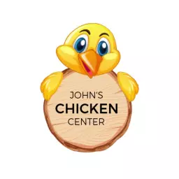 Cheerful Yellow Chicken Cartoon Design for Food Business Logo Template
