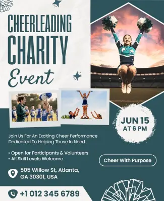 Cheerleading Charity Event Poster Template