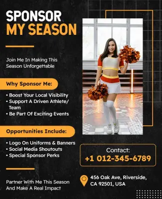 Cheerleading Season Sponsorship Flyer Template