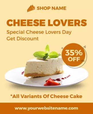 Cheese Lovers Discount Event Flyer Template