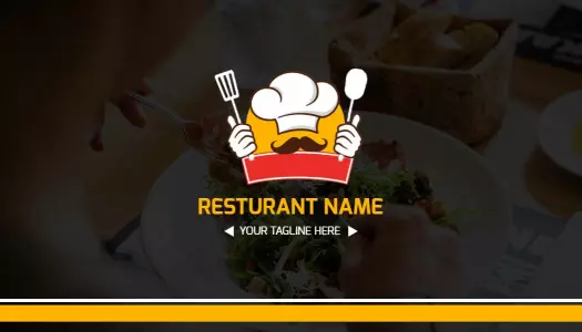Chef Iconic Culinary Experience Restaurant Business Card Template