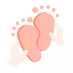 Cherishing Tiny Pink Baby Feet and Gentle Hands Logo Template