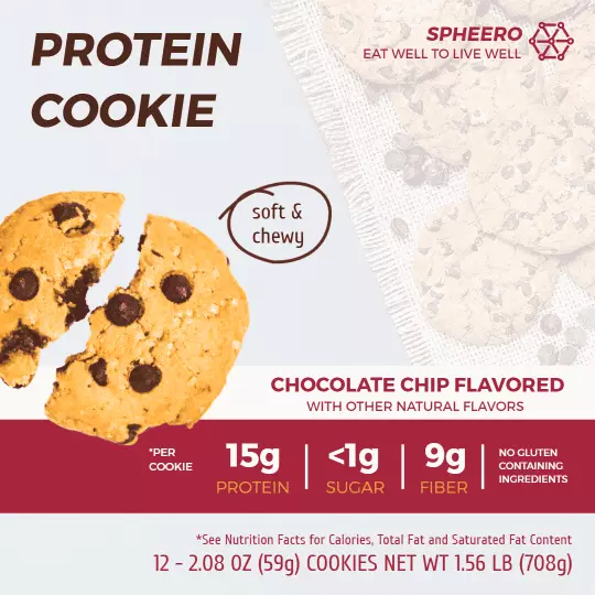 Chewy Chocolate Chip Protein Cookie Bakery Ad Template