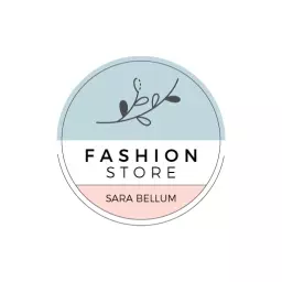 Chic Blue and Pink Circle Design for Fashion Store Logo Template