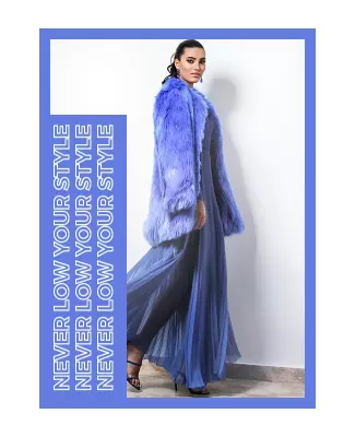 Chic Blue Fashion Statement Style Inspiration Poster Template