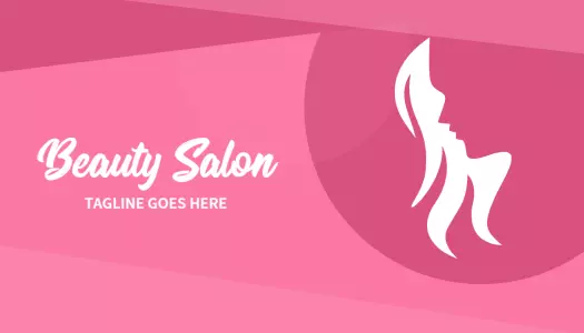 Chic Blush Abstract Design for Beauty Salon Business Card Template