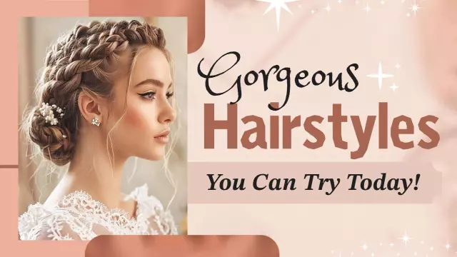Chic Braided Hairstyle Tutorial YouTube Thumbnail Template
