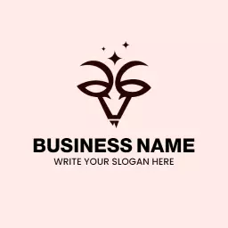 Chic Brown Goat Illustration Capturing Nature's Essence Logo Template