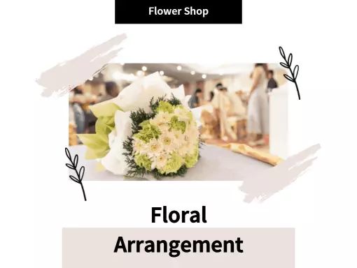 Chic Floral Arrangement Business Strategy Overview Presentation Template